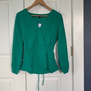J.Crew Green Cross top